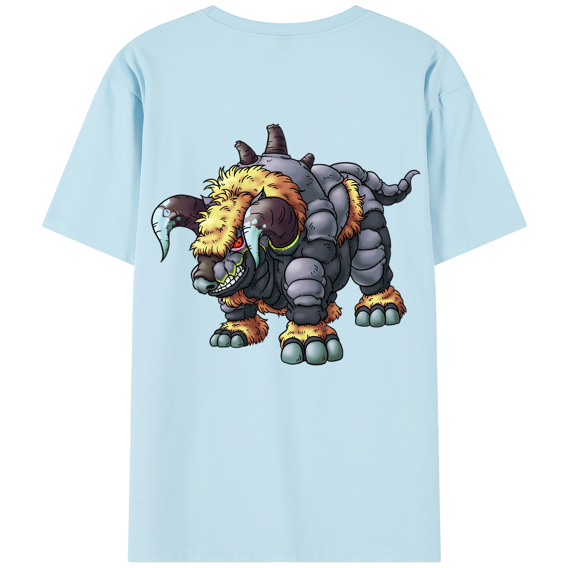 （画像用） ドラゴンクエスト Doragon Kuesuto Dragon Quest 綿100％半袖Tシャツ（背面プリント）